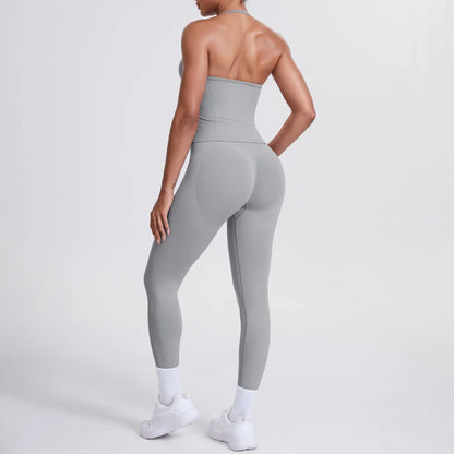 2 Piece Yoga Clothes Women Tracksuit Athletic Wear Pilates Fitness Suit Gym Workout Push Up Clothes Sports Bra Leggings Suit