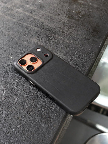 Genuine Leather Case for iPhone 17 16 Pro Max 15 Genuine Leather Handmade Phone Cover