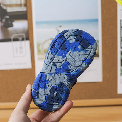 Baby Camouflage Sandals Boys Anti-kick Anti-slip Sport Sandals Girls Breathable Mesh Sandals