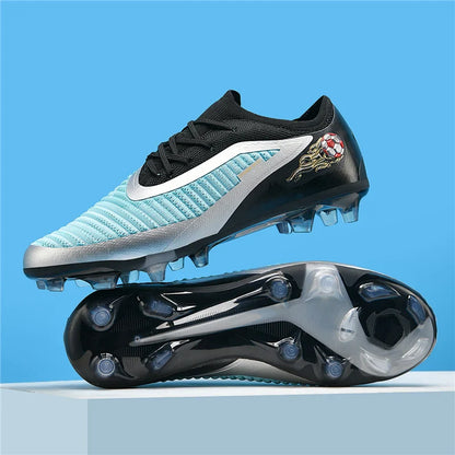 New Men Football Boots Outdoor Sport Boys Long Spikes Training Cleats Soccer Shoes Adult Non Slip Breathable Match Comfortable