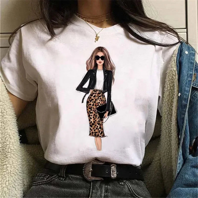 Women T Shirt London Paris New York City Travel Graphic Print Fashion Streetwear Urban Vacation Casual Short Sleeve