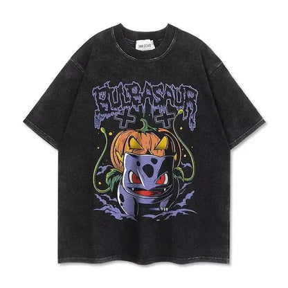 Graphic T-shirt Man Women Vintage Washed Short Sleeve Tee Casual Top Y2k Summer 2026 Fashion Loose Cotton Tee