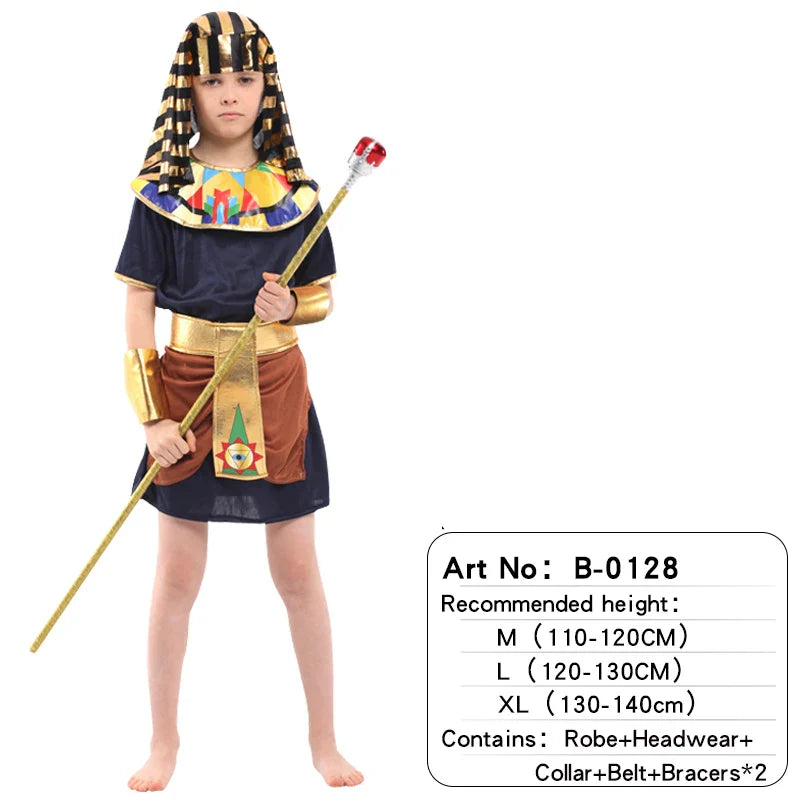 Children  Ancient Egypt Egyptian Pharaoh Cleopatra Prince Princess Costume for Kids Cosplay Anime Cosplay