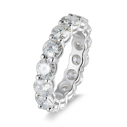 D VVS1 Moissanite Ring GRA Certified 5mm Lab Diamond s925 Sterling Silver 18k White Gold Engagement Rings for Women Man