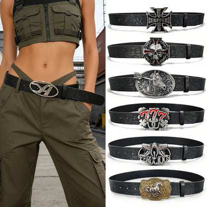 Retro Men's Belt Bohemian Style Fashion Personalized Belt For Men Women Punk Rock Y2K Belts For Jeans Dresses & Casual Wear