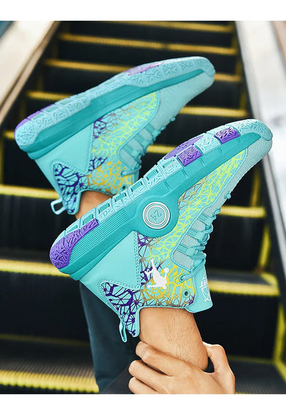 Kids Basketball Shoes Anti-slip High-Top Basketball Combat Boots Boys Girls Cushioned Trainers Children‘s Ankle Support Sneakers