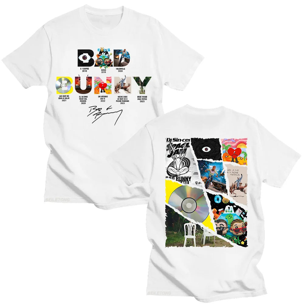 Bad Bunny Fashion 2025 New Cotton Tshirts Vintage Funny Frog Debí Tirar Más Fotos Tees Women Men Design Aesthetic Top Y2K Trends