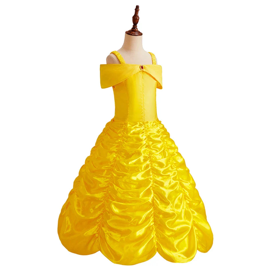 Vestido da Anna e Elsa para Meninas, Fantasia Cosplay Infantil de Halloween, Vestidos de Princesa para Crianças, Festa de Aniversário Elegante, Roupas de Carnaval 3-10 Anos