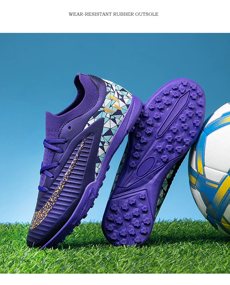 New Kid Match Boys Soccer Shoes Comfortable Outdoor Match Professional Football Boots Sneakers Non-Slip Sports Shoes Unisex