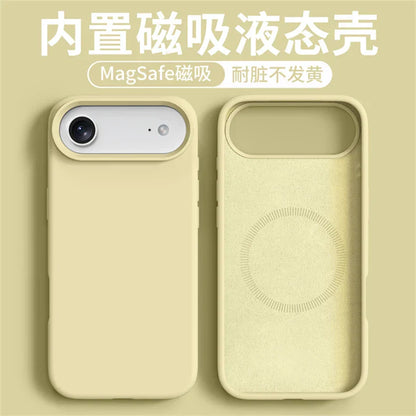 Magnetic Case For iPhone 17 Pro Max 17 Ari MagSafe Liquid Silicone Comfortable Feel Built in Flocking Protect Cover