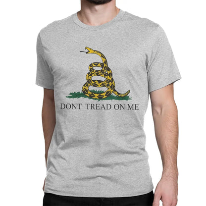 Men Women T-Shirts Dont Tread On Me American Liberty Or Death Leisure Pure Cotton Tees  Gadsden Flag T Shirts Crewneck Clothes