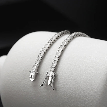 Shiny Tennis Bracelet 925 Sterling Silver 1.5/2/3mm Clear Cubic Zirconia for Women Luxury Chain Bracelet Jewelry SB143