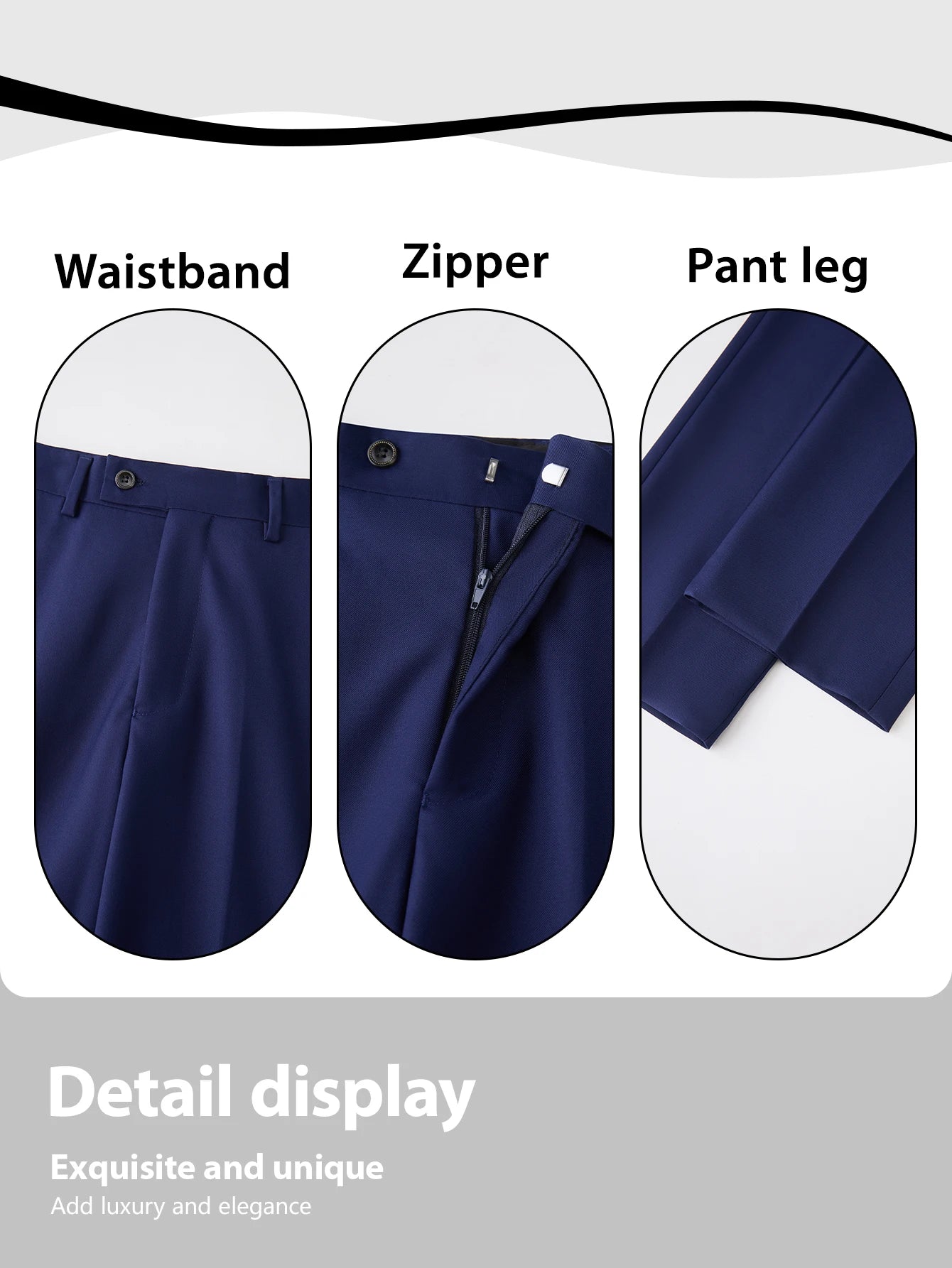 Men's 3-Piece Solid Suit Set Peak Lapel Blazer Jacket Vest Pants for Wedding Business Prom Tuxedo