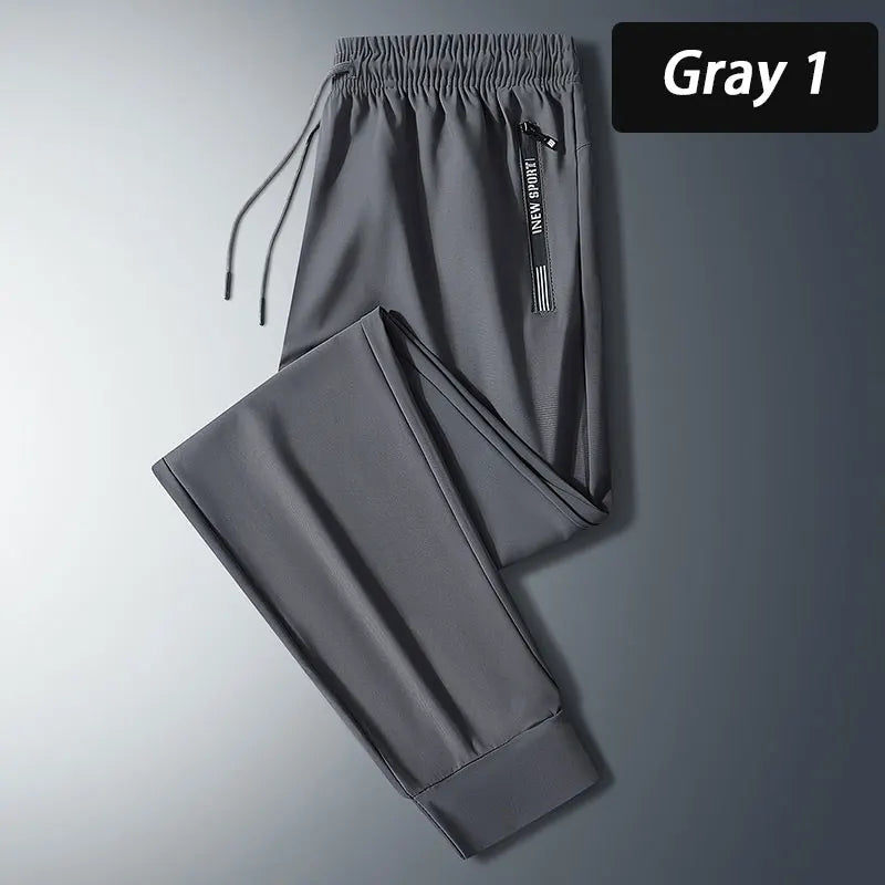 Running Pants Zipper Quick Dry Summer Fishing Outdoor Jogging Sweatpants Men Fitness Trousers Training Sport Long Pant Workout