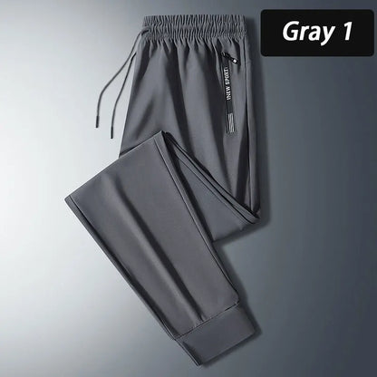 Running Pants Zipper Quick Dry Summer Fishing Outdoor Jogging Sweatpants Men Fitness Trousers Training Sport Long Pant Workout