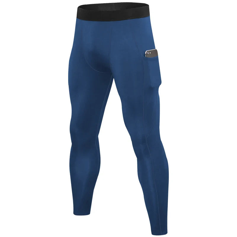 Men's Autumn and Winter Warm Running Tight Leggings Sports Gym Fitness Jogging Pants Fast Dry Running Compression leggings