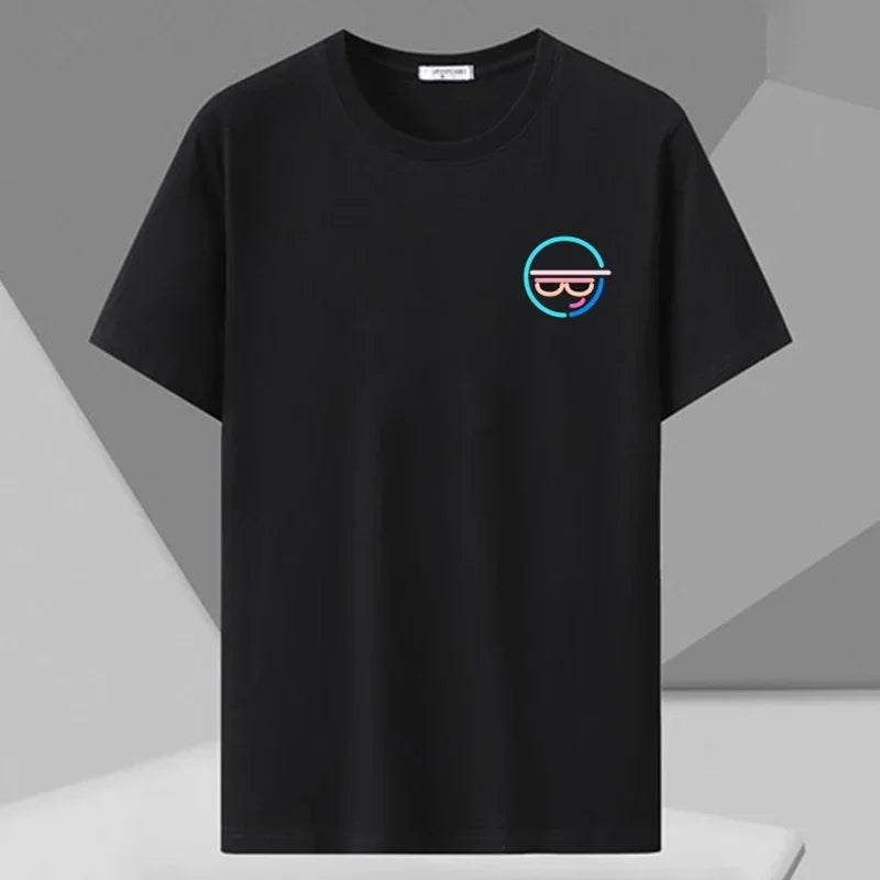Men's Printed T-shirt Plus Size Black Tops 110-180kg 5XL 6XL 7XL 100% Cotton Loose Oversized Tees Big Size Men Clothing 티셔츠