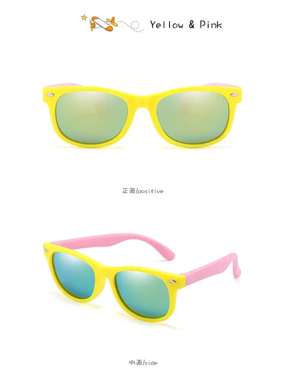 Classic Kids Silicone Sunglasses UV400 Eyewear for Boys Girls TR90 Goggles Children Sunglasses UV Protection Kids Eyewear