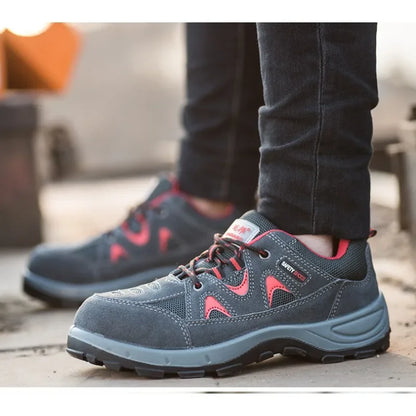Breathable Lightweight Steel Toe Safety Shoes Labor Protection Anti Smashing & Piercing Comfortable and Secure Work Footwear