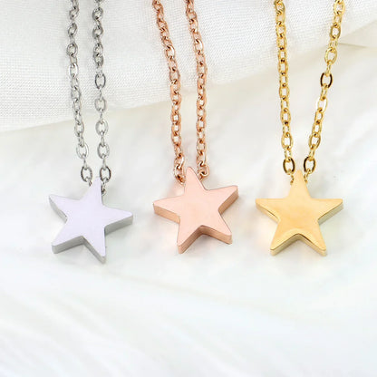 Fashion Collier Simple Heart Girls Pendant Necklace Small Love Shape Stainless Steel Hearts Clavicle Choker Jewelry