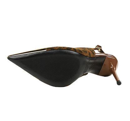 European American Style Metal Pointed High Heels Slim Heels Super High Heels Light Mouth Back Tripping And Banquet Single Shoes