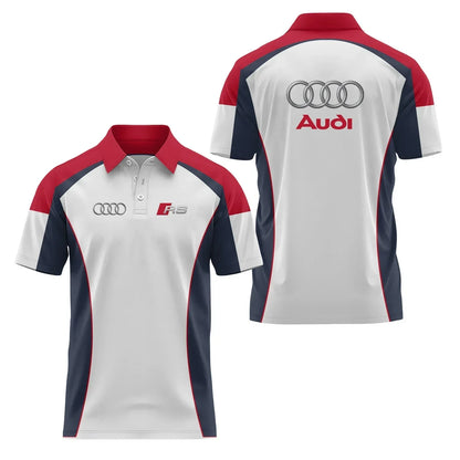 3D Printed Short-Sleeved Polo Shirt Casual High-Quality Sports Fashion T-Shirt with Collar