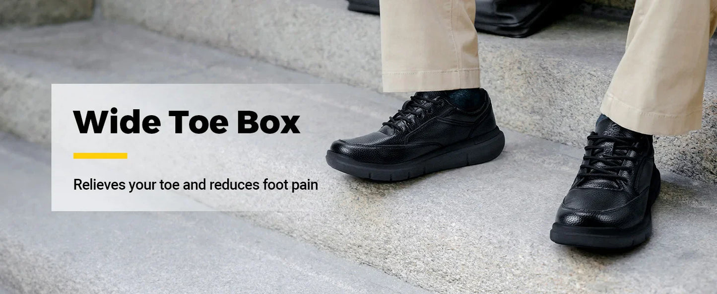 Men‘s Dress Shoes Leather Wide Formal Business Shoes for Men Breathable Casual Luxury Wedding Shoes Non-Slip Size 40-50