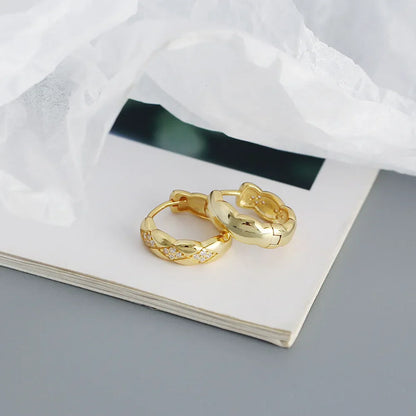 925 Sterling Silver Earring Colorful Dripping Oil Material Ear Ring Ear Buckle Rhombus Shape Trend Wild Girl Women Boy Ear Jewel