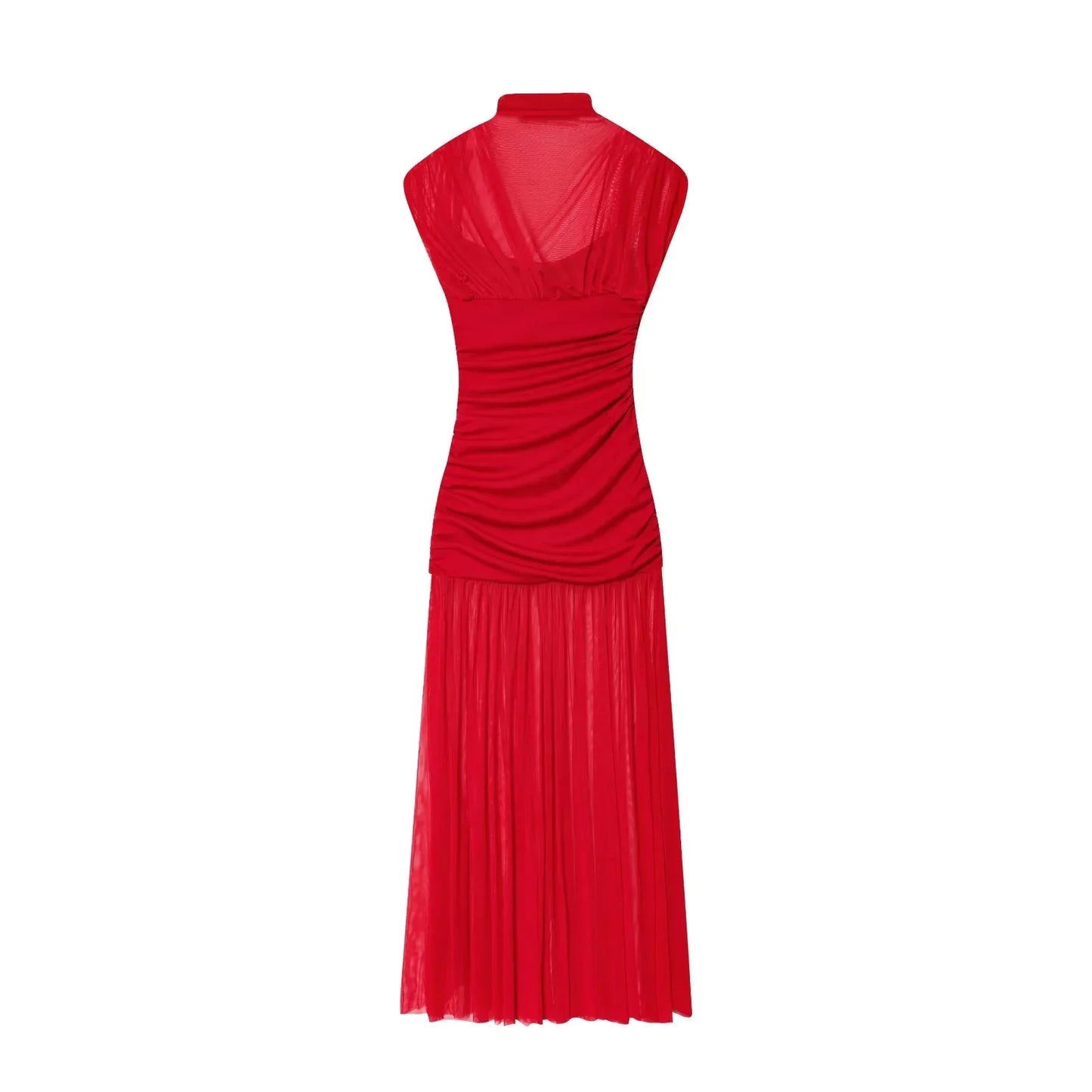 Spring Summer Elegant Women Dresses Wedding Guest Ladies Patch Work Tulle Dresses Valentine‘s Day Woman Dresses