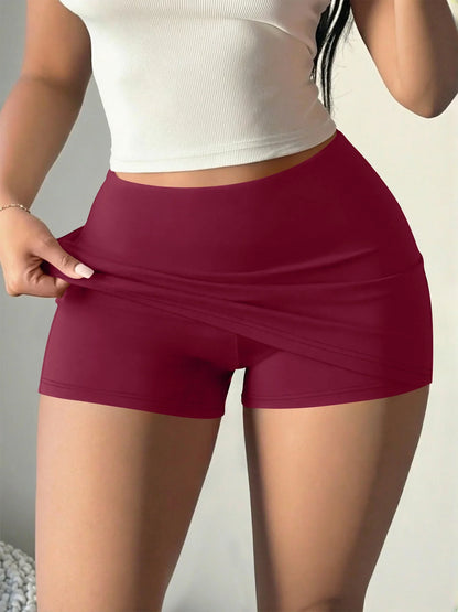 2-In-1 Commute &Fitness Skort,High-Waist Design to Optimize Proportions,Wrinkle-Resistant & Durable,a Must-Have for Lazy Outfits