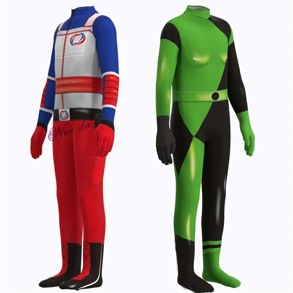 Adult Kids Henry Danger Cosplay Costume Kim Possible Jumpsuit Bodysuit Outfit Baby Boy Men Girls Women Halloween Party  Suit