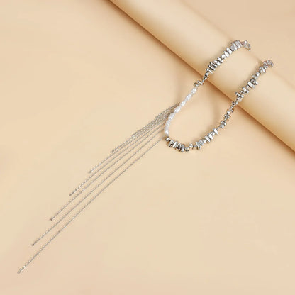 Versatile Beaded Tassels Necklace Adjustable Length Neckchain for Party Wear Fashion Jewelry Accessories Gift