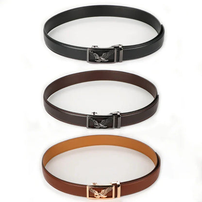 Men's Belt With Alloy Automatic Buckle, Fashion Men's Business Leisure Belt