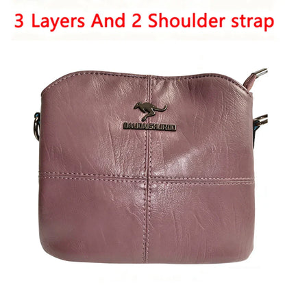Genuine Soft Pu Leather Handbags for Women Vintage Shoulder Tote Bag Luxury Designer Ladies Large Capacity Purse Bags Sac A Main