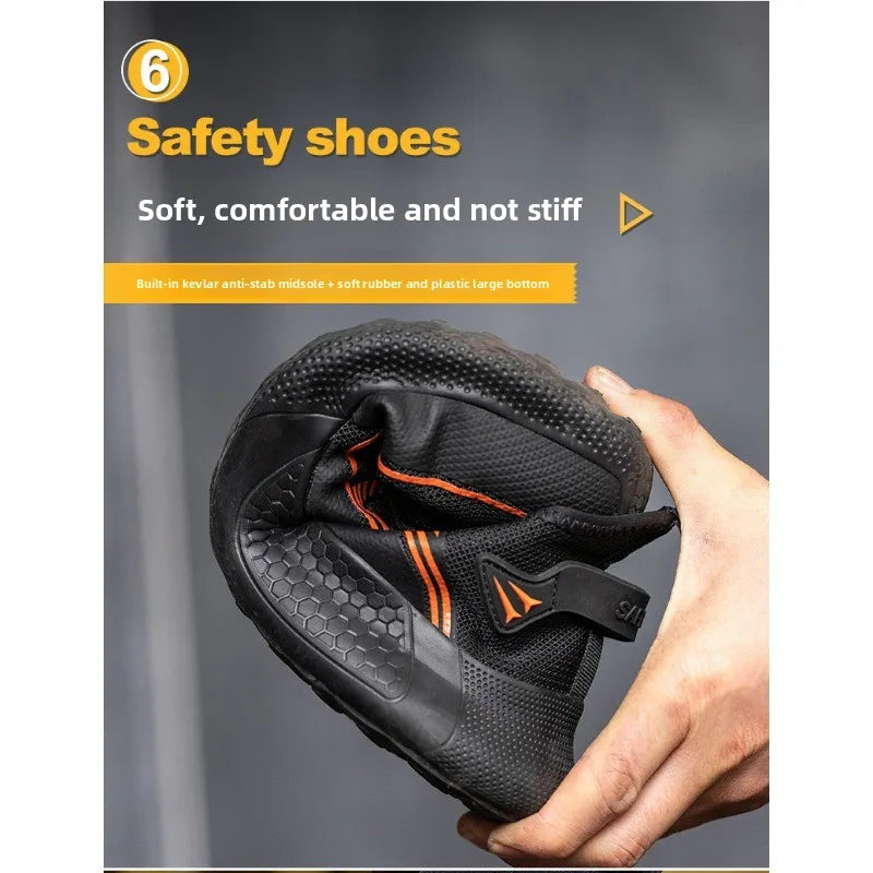 Labor Protection Shoes for Men and Women  Anti Smashing  Anti Piercing  Breathable and Lightweight