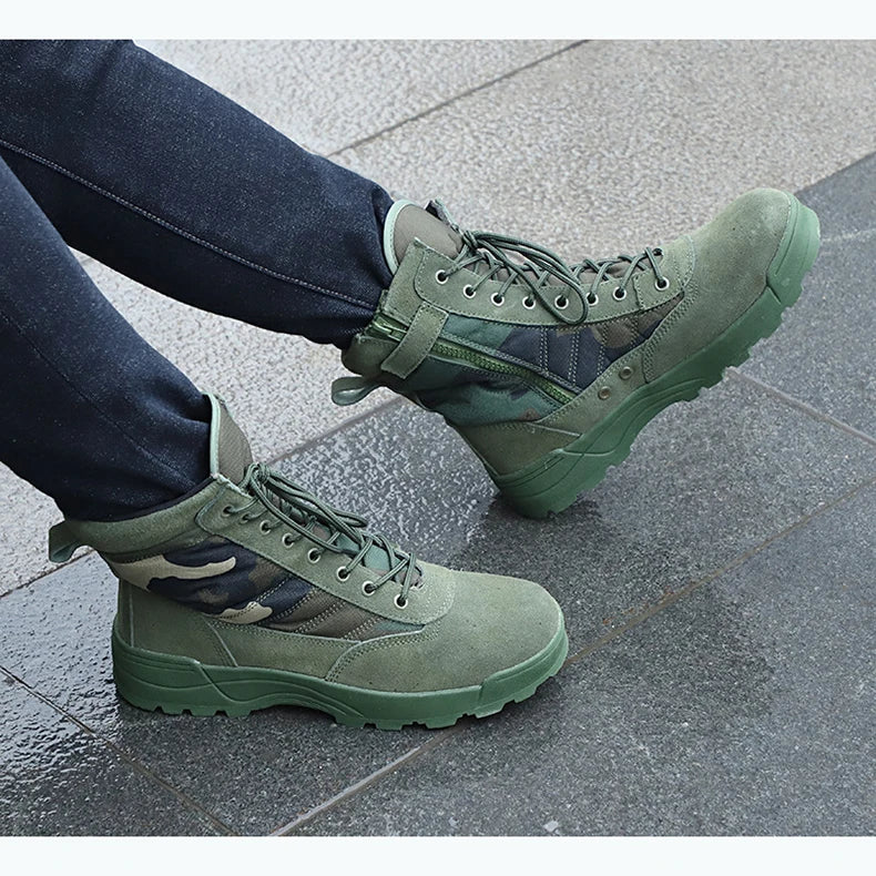 Men's Boots 2026 New Tactical Boots Special Force Desert Combat Boots Men Work Shoes Outdoor Hiking Ankle Boots