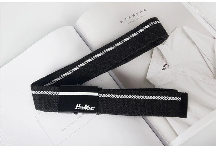 White Blue Black Military Automatic Buckle Nylon Belt Outdoor Hunting Multifunctional Tactical Canvas Belt High Quality Men Belt