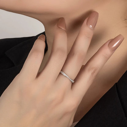 S925 Pure Silver Moissanite Ring for Women Men Couple Ring Fashion Wedding Jewelry Valentine's Day Gift