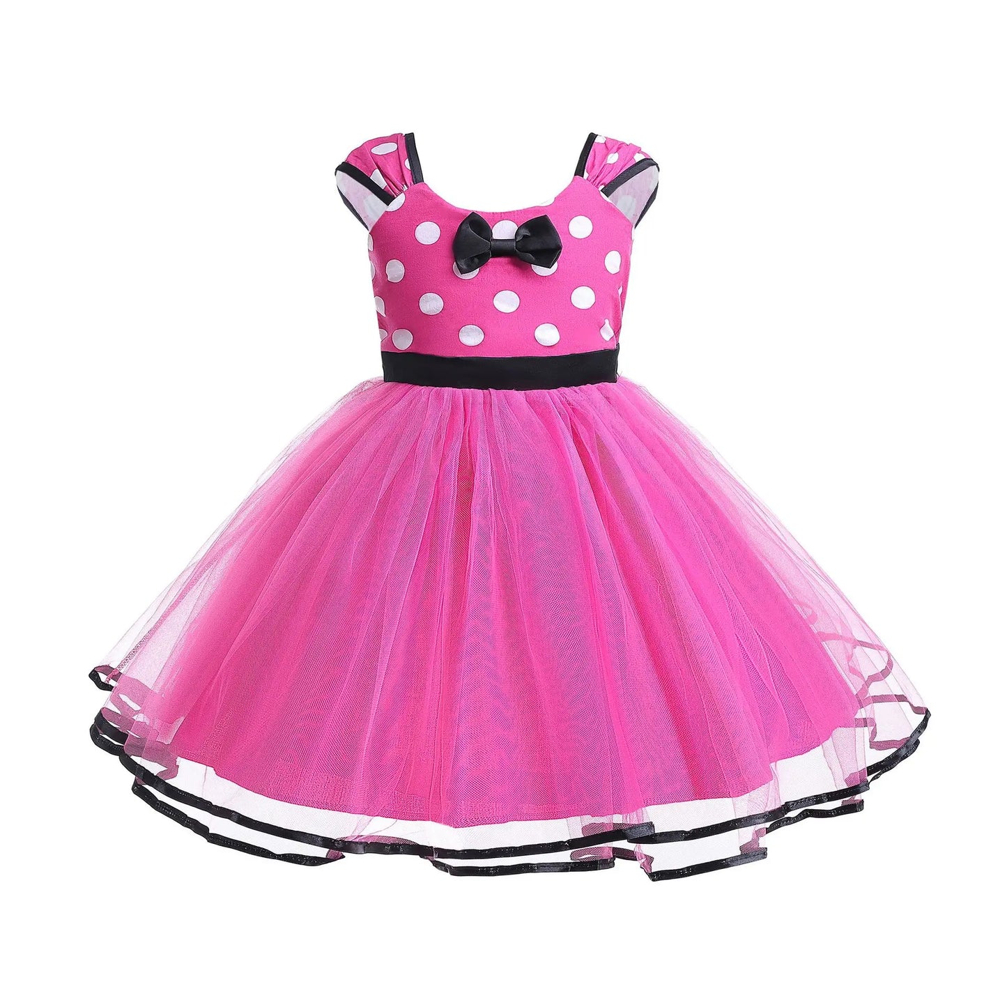 Minni Mouse Baby Girls Dress Fancy Birthday Party Cosplay Costume Polka Dot Cute Carnival Party Easter Costume for 1-5 Years