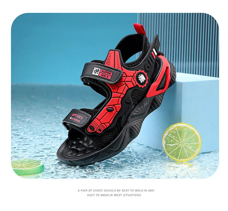 Summer Kids Outdoor Non-Slip Sandals 5-16Years Old Boys Fashion Sport Beach Shoes Breathable Children Casual Walking Sandials