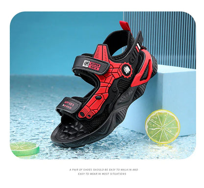 Summer Kids Outdoor Non-Slip Sandals 5-16Years Old Boys Fashion Sport Beach Shoes Breathable Children Casual Walking Sandials