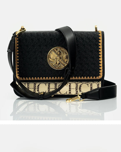 Solid Design Shoulder Bag Dark Letter Embossed Ladies Party Bag Exquisite Luxury Brand Fashion Design Handbag Classic