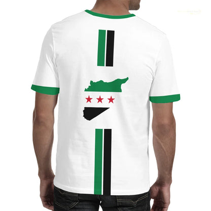 Syria Football T-Shirt Summer Sports Breathable Quick-drying Men's Tops Syrian Flag Map Print Short Sleeve Jersey Kid's Clothes