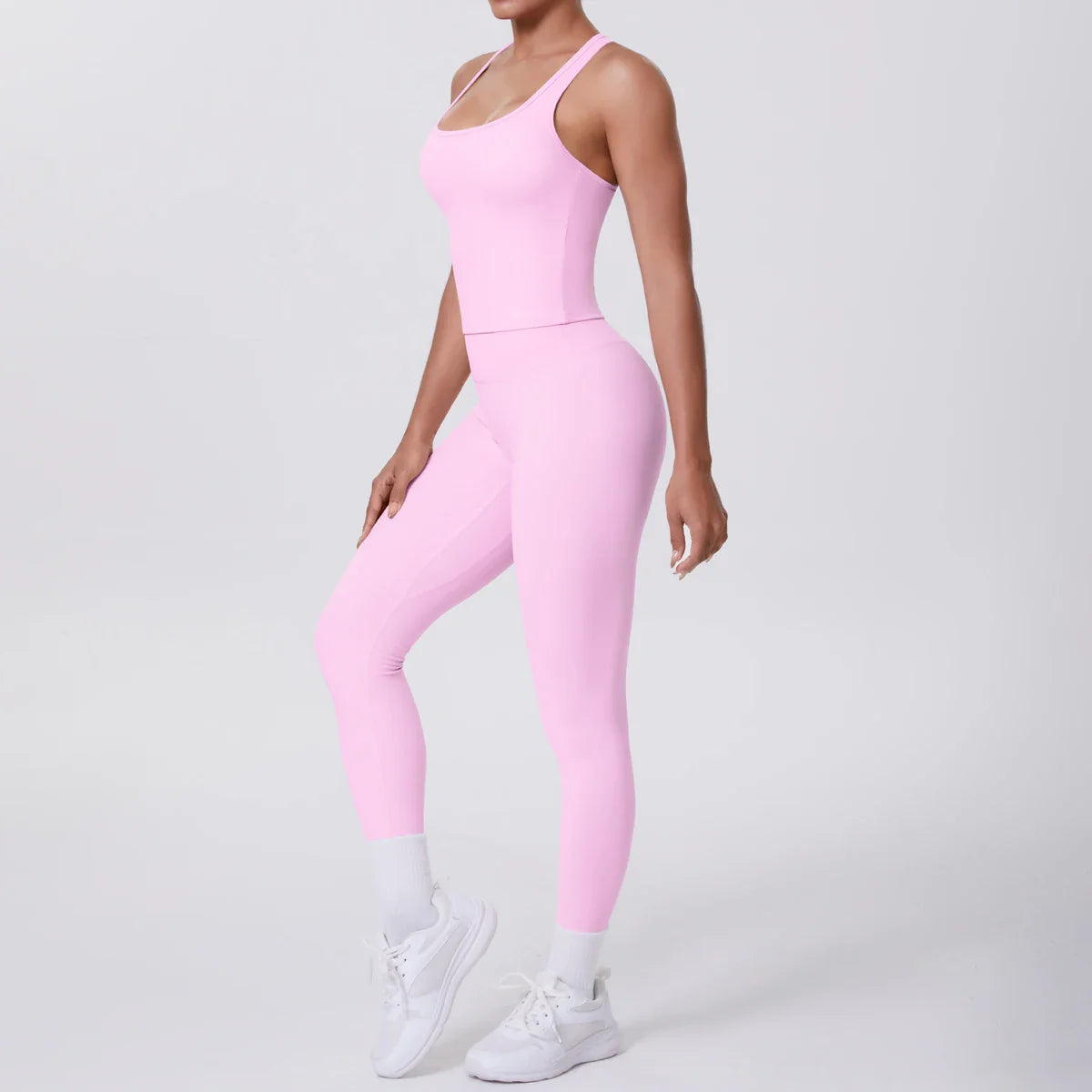 Yoga Top Set Fitness Gym Suit Training Sleeveless Sport Gym Tops Crossover Back Sports Underwear Tummy Control Slimming
