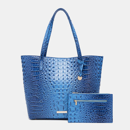 Leather Fashion Two Piece Crocodile Pattern Single Shoulder Tote Bag
