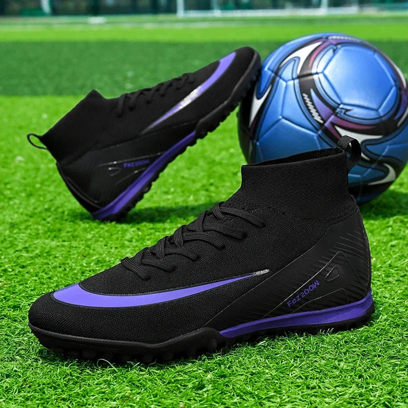 New Men Football Boots Match Outdoor Long Spikes Soccer Shoes Cleats Comfortable Training Sport Adult Breathable Boys Non Slip
