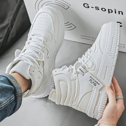 Novos Tênis Masculinos da Moda Confortáveis Macios Antiderrapantes Sola Resistente ao Desgaste Sapatos Casuais Masculinos Botas de Tornozelo Skate de Inverno Preppy