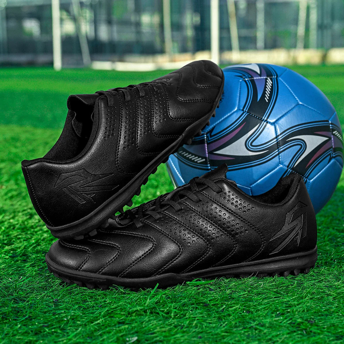 Wear Resistant TF Turf Soccer Boots PU Elastic Fabric Upper Rubber Stable Grip Sole Youth Boys Girls Football Shoes