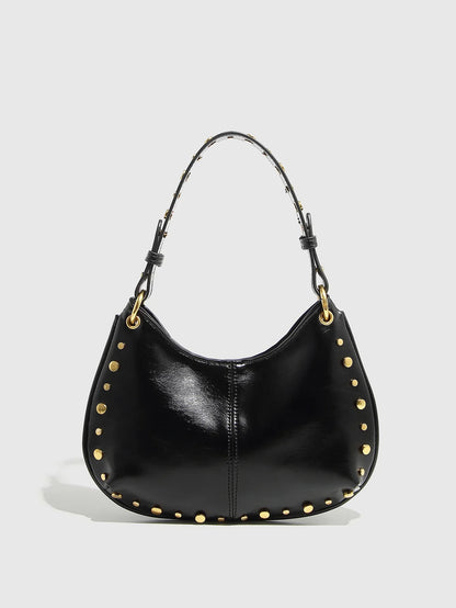 2025 New Fashion Trendy Underarm Bag Riveted Handbag Chain Shoulder Bag Boston Crossbody Bag