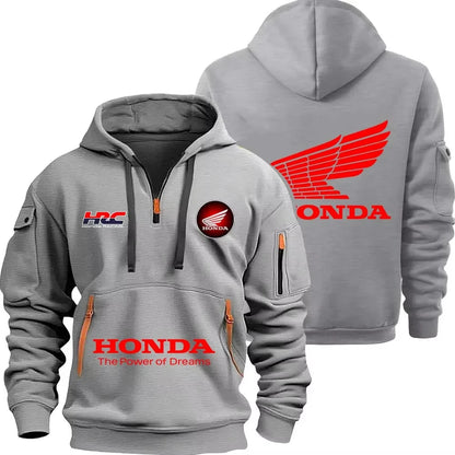 zipper hoodie outdoor sports enthusiasts 2025 new men and women fashion half zipper pocket spring and autumn hoodie